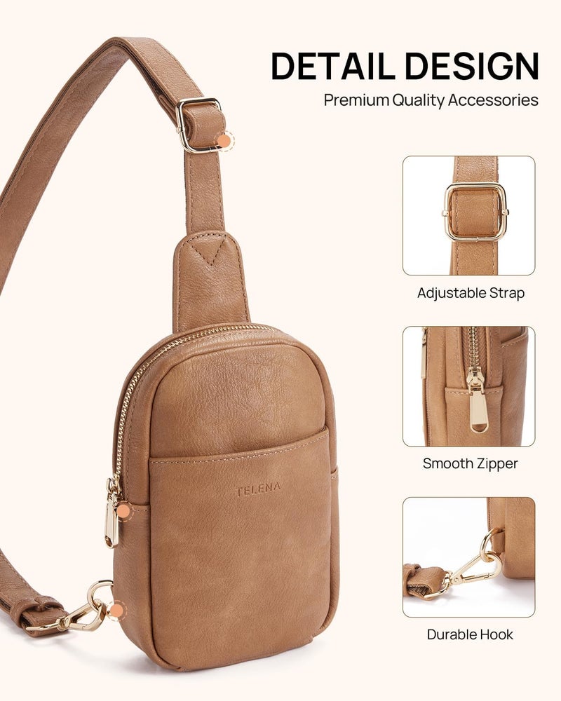 Telena Crossbody Bags for Women Leather Cross Body Sling Bag for Woman Travel - Image 5
